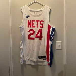 Nike White and Red Nets Simpson SR jersey